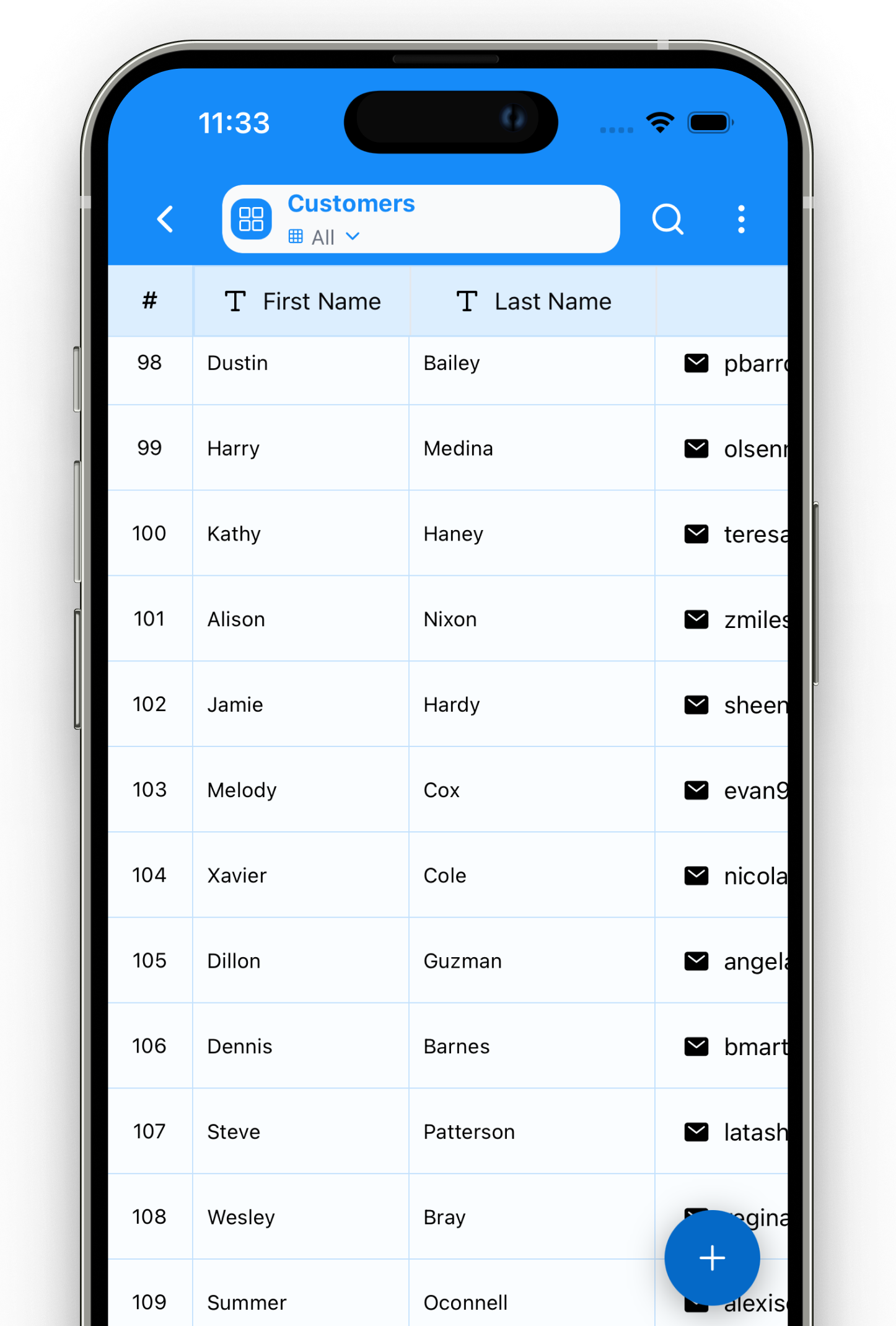 Recordbook workspace preview